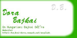 dora bajkai business card